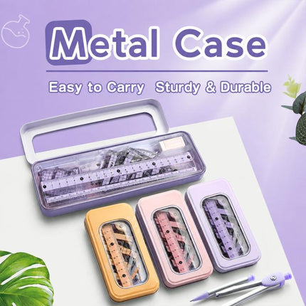8PCS / Set Compass and Ruler Set For Students