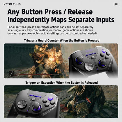 GameSir LeadJoy Xneo Plus Bluetooth Wired Dual Mode Game Controller Accessories, Xneo Plus Set, Magic Key, Magic Cap No.2
