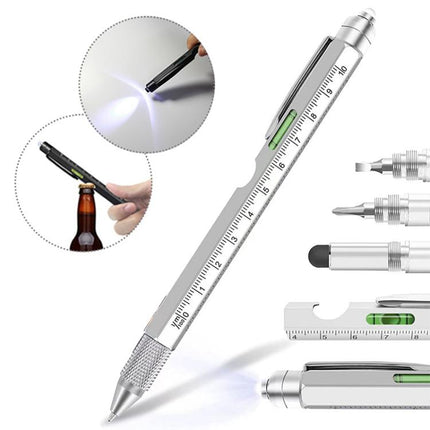 9-in-1 Multifunctional Tool Pen Bottle Opener Metal Ballpoint Pen