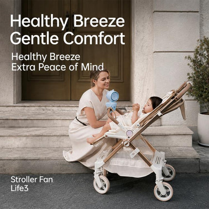 JisuLife Portable Oscillating Outdoor Fan for Strollers, Life3 Octopus, Life3 Clip, Life4 Octopus Mini, Life4 Clip Mini