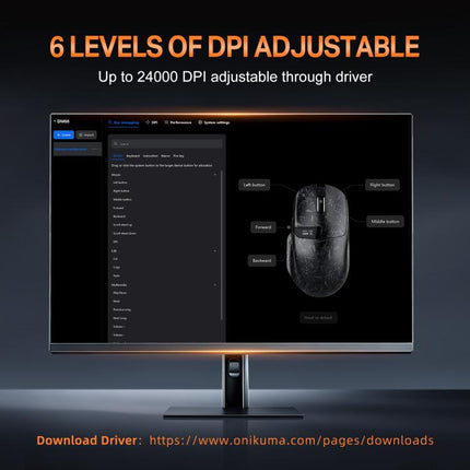 ONIKUMA DM08 Composite Carbon Fiber Gaming Mouse, DM08