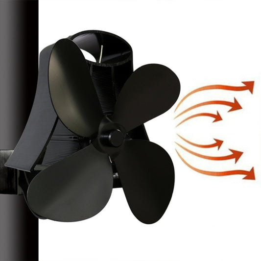 YL-105 4-Blade Aluminum Heat Powered Fireplace Stove Fan, YL-105 (Black), YL-105 (Bronze), YL-105 (Grey), YL-105 (Gold), YL-105 (Rose Red), YL-105 (Silver), YL-105(White)