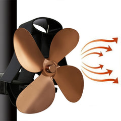 YL-105 4-Blade Aluminum Heat Powered Fireplace Stove Fan, YL-105 (Rose Red), YL-105 (Silver), YL-105(White), YL-105 (Black), YL-105 (Bronze), YL-105 (Grey), YL-105 (Gold)