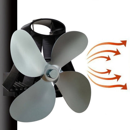 YL-105 4-Blade Aluminum Heat Powered Fireplace Stove Fan, YL-105 (Rose Red), YL-105 (Silver), YL-105(White), YL-105 (Black), YL-105 (Bronze), YL-105 (Grey), YL-105 (Gold)