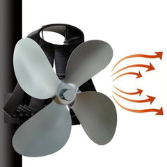 YL-105 4-Blade Aluminum Heat Powered Fireplace Stove Fan, YL-105 (Black), YL-105 (Bronze), YL-105 (Grey), YL-105 (Gold), YL-105 (Rose Red), YL-105 (Silver), YL-105(White)