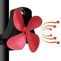 YL-105 4-Blade Aluminum Heat Powered Fireplace Stove Fan, YL-105 (Black), YL-105 (Bronze), YL-105 (Grey), YL-105 (Gold), YL-105 (Rose Red), YL-105 (Silver), YL-105(White)