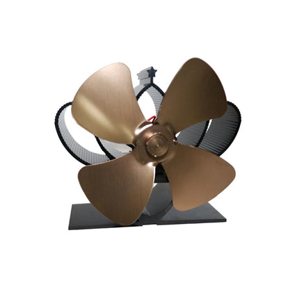 YL201 4-Blade High Temperature Metal Heat Powered Fireplace Stove Fan, YL201 (Grey), YL201 (Gold), YL201 (Rose Red), YL201 (Silver), YL201 (Black), YL201 (Bronze)