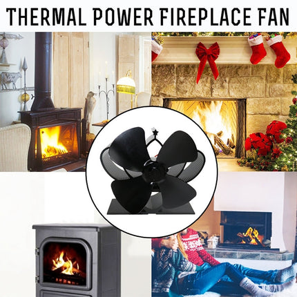 YL201 4-Blade High Temperature Metal Heat Powered Fireplace Stove Fan, YL201 (Grey), YL201 (Gold), YL201 (Rose Red), YL201 (Silver), YL201 (Black), YL201 (Bronze)