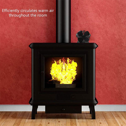 YL201 4-Blade High Temperature Metal Heat Powered Fireplace Stove Fan, YL201 (Grey), YL201 (Gold), YL201 (Rose Red), YL201 (Silver), YL201 (Black), YL201 (Bronze)