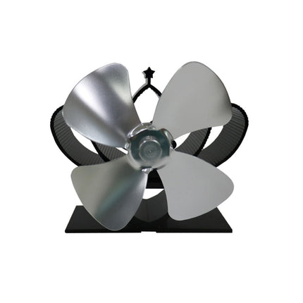 YL201 4-Blade High Temperature Metal Heat Powered Fireplace Stove Fan, YL201 (Grey), YL201 (Gold), YL201 (Rose Red), YL201 (Silver), YL201 (Black), YL201 (Bronze)