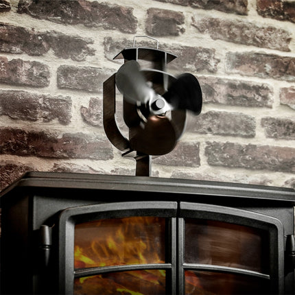 YL401 3-Blade High Temperature Metal Heat Powered Fireplace Stove Fan, YL401 (Black), YL401 (Bronze), YL401 (Gold), YL401 (Silver), YL401 (White)