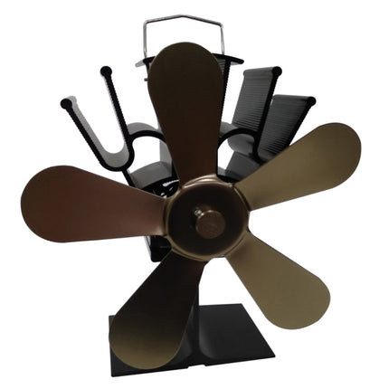 YL602 5-Blade High Temperature Metal Heat Powered Fireplace Stove Fan, YL602 (Bronze), YL602 (Grey), YL602 (Gold), YL602 (Rose Red), YL602 (Silver), YL602 (Black)