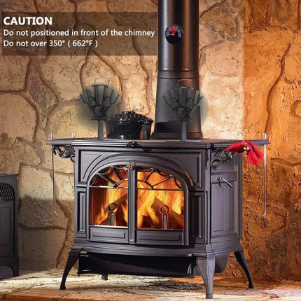 YL602 5-Blade High Temperature Metal Heat Powered Fireplace Stove Fan, YL602 (Bronze), YL602 (Grey), YL602 (Gold), YL602 (Rose Red), YL602 (Silver), YL602 (Black)