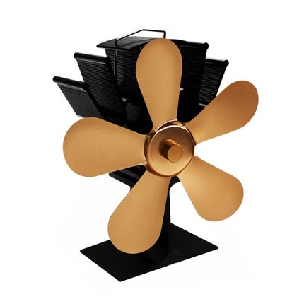 YL602 5-Blade High Temperature Metal Heat Powered Fireplace Stove Fan, YL602 (Bronze), YL602 (Grey), YL602 (Gold), YL602 (Rose Red), YL602 (Silver), YL602 (Black)