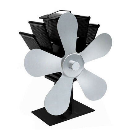 YL602 5-Blade High Temperature Metal Heat Powered Fireplace Stove Fan, YL602 (Bronze), YL602 (Grey), YL602 (Gold), YL602 (Rose Red), YL602 (Silver), YL602 (Black)