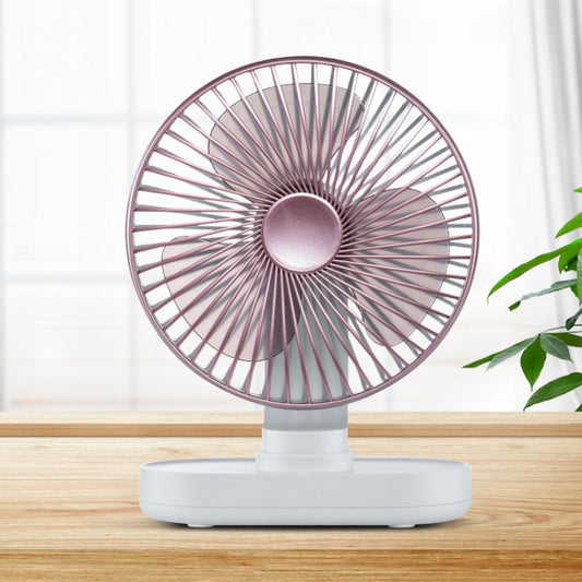 D77 4W Micro USB & USB-C / Type-C Rechargeable Portable Four-speed Adjustable Automatic Head Shaking Desktop Fan, Micro USB & USB-C / Type-C