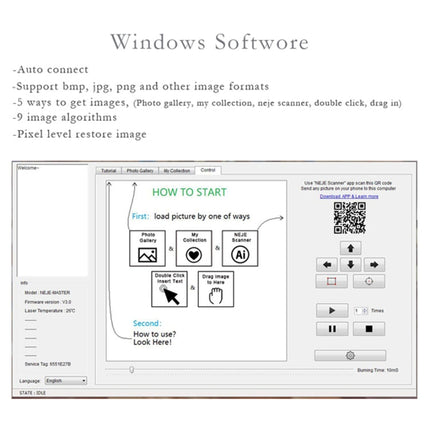 NEJE KZ 3000mW Bluetooth DIY USB Laser Engraver Carving Machine