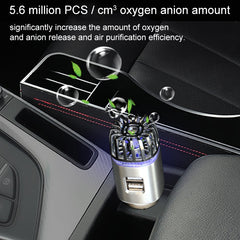 2 in 1 Car Negative-ion  Aromatherapy Air Purifier Humidifier + Dual USB Port Car Charger
