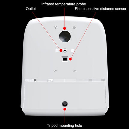 K9 Handsfree Non-contact Body Light-sensitive Distance Sensor Thermometer + 1000ml Automatic Non-contact Liquid Soap Dispenser, K9