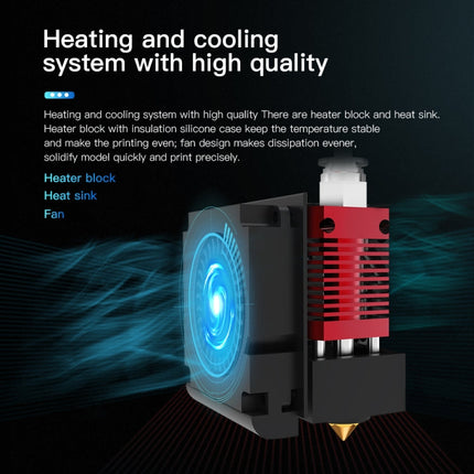 Creality 24V 40W Extruder Full Nozzle Hot End Kit with Nozzle Extruder+Cooling Fan+Shell for Ender-3 3D Printer