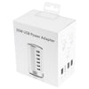 XLD4 30W 6-USB Ports Charger Station Power Adapter AC100-240V, US Plug