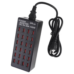 100W 24 USB Ports Fast Charger Station Smart Charger with LED Indicator AC 100-240V, US Plug, 100W 24 USB Ports US Plug