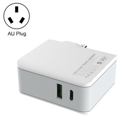 LDNIO A4403C 30W PD + Auto-id Foldable Fast Travel Charger with 1m USB-C / Type-C Cable, AU Plug, with Type-C Cable, 30W with Type-C Cable