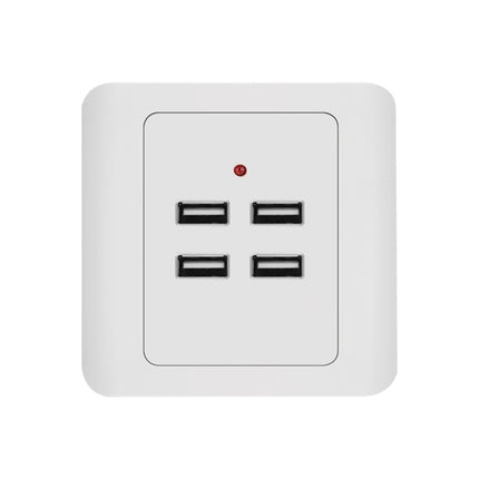 5V 3.1A 4 Ports USB Wall Charger Adapter Dock Station Socket Power Panel, 36V input