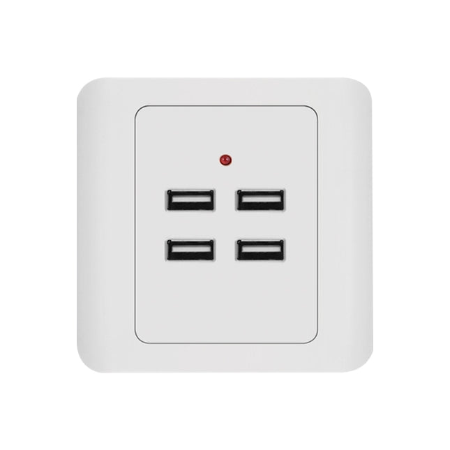 5V 3.1A 4 Ports USB Wall Charger Adapter Dock Station Socket Power Panel, 36V input