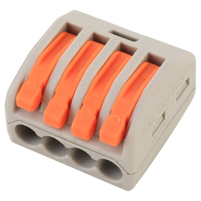 10 PCS 4 Port PCT Series Architectural Wiring Connector LED Lamp Conductor Distributor Junction Box Wire Joint, 4 Port