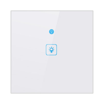 WS-UK-01 EWeLink APP & Touch Control 2A 1 Gang Tempered Glass Panel Smart Wall Switch, AC 90V-250V, UK Plug, 1 Gang