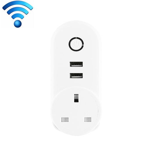 SA-002 2 USB Ports + 1 EU Socket WiFi Smart Power Plug Socket, Compatible with Alexa and Google Home, AC 110V-230V, EU Plug, UK Plug, US Plug