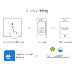 WS-EU-03 EWeLink APP & Touch Control 2A 3 Gangs Tempered Glass Panel Smart Wall Switch, AC 90V-250V, EU Plug, 3 Gangs