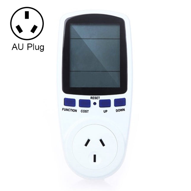 AC 240V 50Hz Max 10A LCD Display Power Meter Energy Watt Amps Volt Electricity Usage Monitor Analyzer, AU Plug, AC 240V  AU Plug