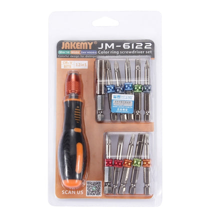 JAKEMY JM-6122 12 in 1 Color Ring Screwdriver Set