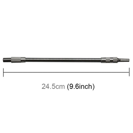 Metal Rechargeable Drill Electric Screwdriver Dedicated Flexible Shafting Torque Drill Rods, Length: 24.5cm, Length: 24.5cm