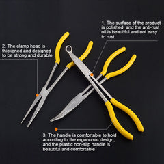 11 Inch Multi-function 45 Degree Bending Needle-nosed Pliers Hand Tool, 45 Degree Bending