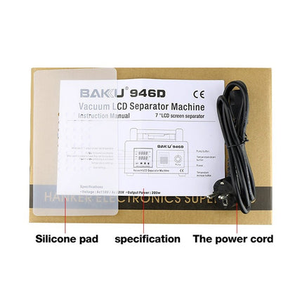 BAKU BK-946D 200W Vacuum LCD Touch Panel Separator Machine, AC 220V, BK-946D 200W 220V