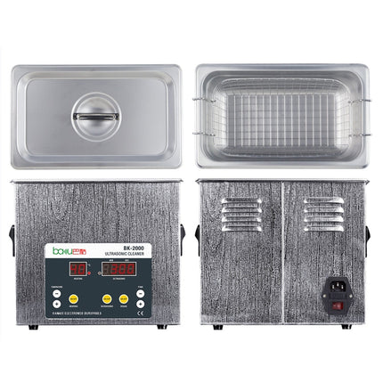 BAKU BK-2000 120W 3.36L LCD Display Heating Ultrasonic Cleaner with Basket, AC 220V, EU Plug, BK-2000 120W 3.36L 220V