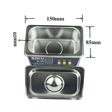 BAKU BK-3550 35W / 50W Adjustable 0.8L LCD Display Ultrasonic Cleaner, AC 110V, US Plug, BK-3550 35W / 50W 0.8L 110V