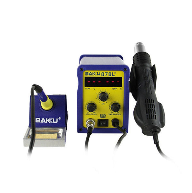 BAKU BK-878L2 AC 220V LED Display 2 in 1 Hot Air Gun Soldering Iron Soldering Station, BK-878L2 AC 220V