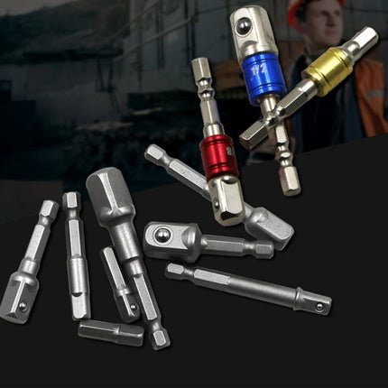 3 PCS/Set Socket Bit Extension Bar Hex Shank Adapter Drill Nut Driver Power Drill Bit(1/4, 3/8, 1/2 inch), Length:65-73mm, 3 PCS/Set Length:65-73mm
