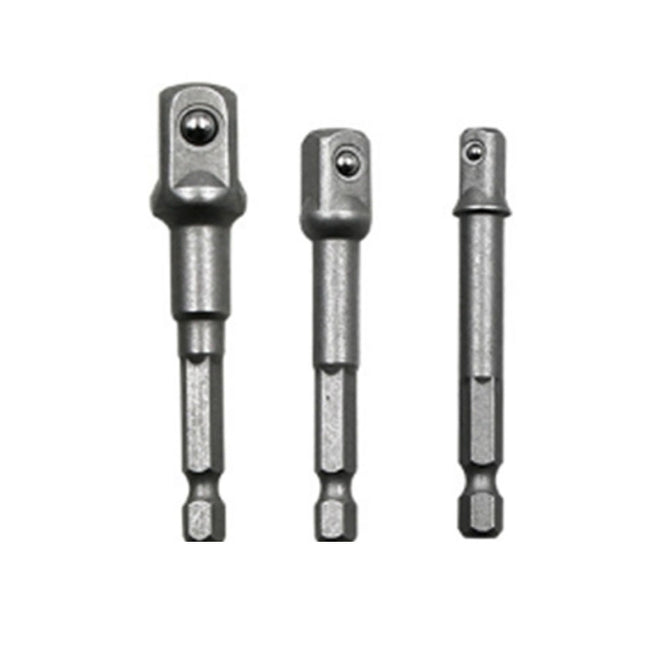 3 PCS/Set Socket Bit Extension Bar Hex Shank Adapter Drill Nut Driver Power Drill Bit(1/4, 3/8, 1/2 inch), Length:65-73mm, 3 PCS/Set Length:65-73mm