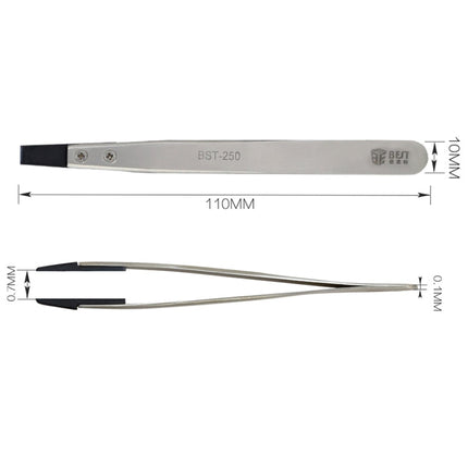 BEST BST-250  Stainless Steel Snti Static Tweezer, BST-250
