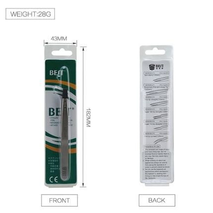 BEST BST-250  Stainless Steel Snti Static Tweezer, BST-250