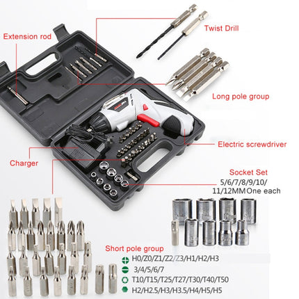 4.8V Multi-functional Household Electric Screwdriver Electric Drill Electric Screwdriver Set US Plug, US Plug