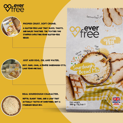 EverFree Gluten-Free Sourdough Bread Mix - 350g | Pack of 3