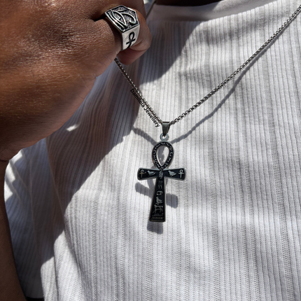 Ancient Ankh Noir Necklace