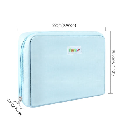 FunAdd Large-capacity Pencil Case Storage Organizer Canvas Cosmetic Bag, Size: 230 x 170 x 75mm, 230 x 170 x 75mm