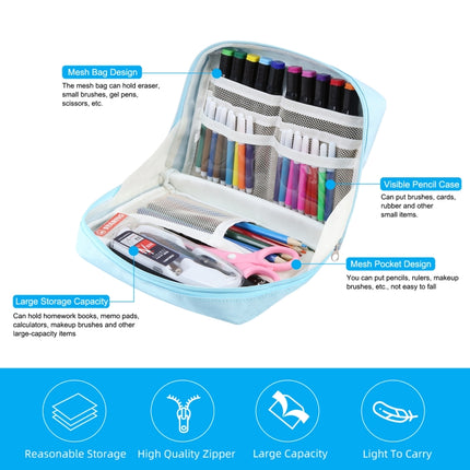 FunAdd Large-capacity Pencil Case Storage Organizer Canvas Cosmetic Bag, Size: 230 x 170 x 75mm, 230 x 170 x 75mm